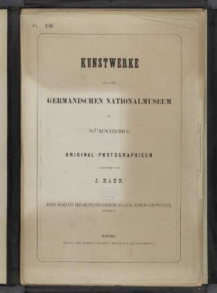Kunstwerke aus dem Germanischen Nationalmuseum zu Nürnberg