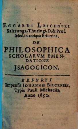 De philosophica scholarum emendatione isagogicon