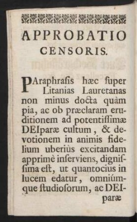 Approbatio Censoris