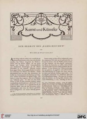 Der Begriff des "Barbarischen"