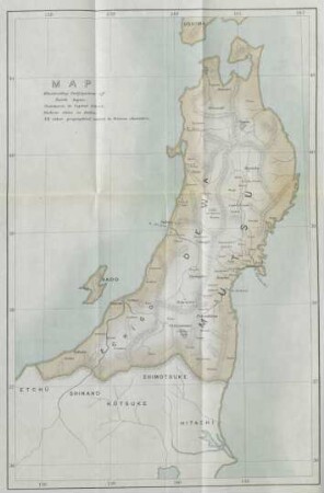 Map illustrating subjugation of North Japan