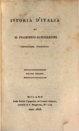 Istoria d'Italia, 10
