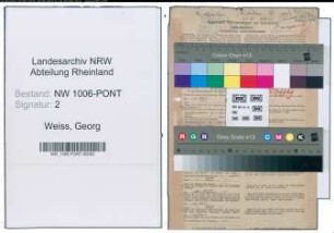 Entnazifizierung Georg Weiss , geb. 19.02.1903 (Innenrevisor)