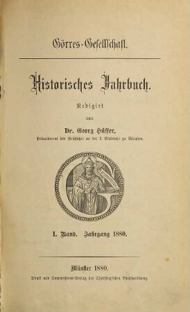 Historisches Jahrbuch. 1. 1880