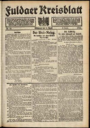 Ausgabe vom Mittwoch, den 05. April 1916.