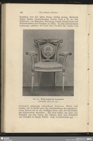 Weiß lackierter Lehnstuhl