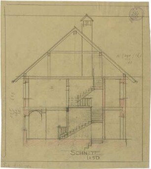 Pfann, Paul; Landhaus Zollinspektor Ed. Glück - Schnitt