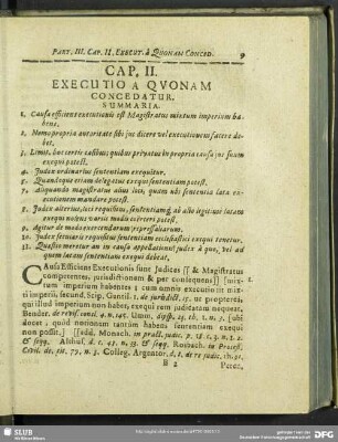 Cap. II. Executio A Quonam Concedatur