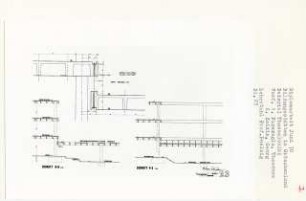 Bildungsstätten in Griechenland, Thessaloniki (Diplomarbeit bei Peter Poelzig): Kassettendecke, Schnitte 1:50 und Detail Auflager 1:10