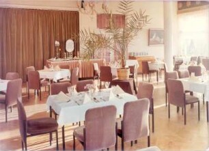 Dresden-Weißer Hirsch, Bergbahnstraße 8. Luisenhof. Veranda mit eingedeckten Tischen