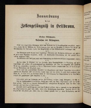 46-64, Hausordnung für das Zellengefängnis in Heilbronn