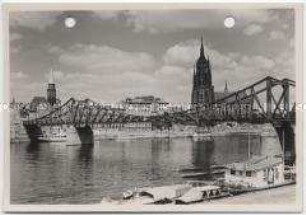 Frankfurt am Main, Kaiserdom St. Bartholomäus und Eiserner Steg