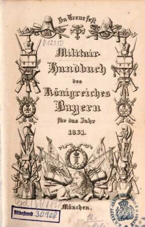 Militär-Handbuch des Königreiches Bayern. 1831