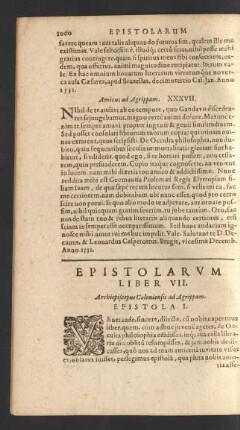 Epistolarvm Liber VII.