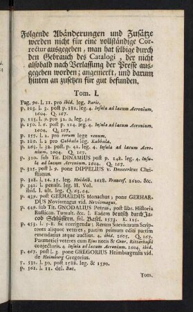 Folgende Abänderungen und Zusätze ...