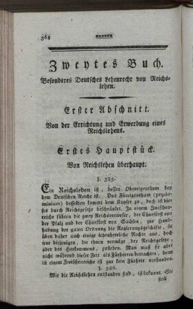 Zweytes Buch. Besonderes Deutsches Lehenrecht von Reichslehen.