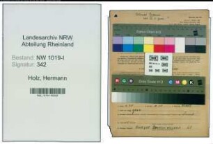 Entnazifizierung Hermann Holz , geb. 20.09.1905 (Arbeiter)