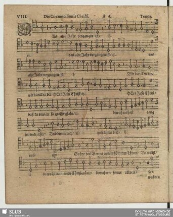 VIII. Das alte Jahr vergangen ist