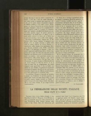 La Federazione Delle Società Italiane.
