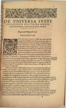 Universa iustificationis doctrina hodie controversa