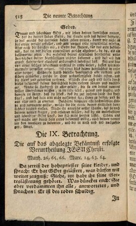 518-551, Die IX. Betrachtung.