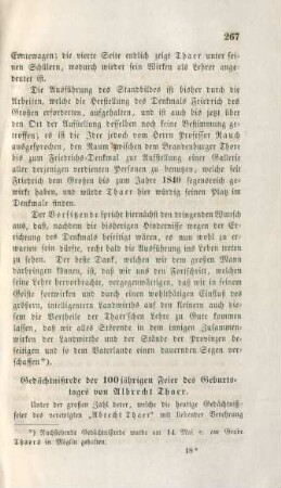 Gedächtnißrede der 100jährigen Feier des Geburtstages von Albrecht Thaer.