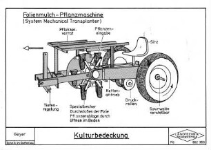 Kulturbedeckung - Folienmulchpflanzmaschine