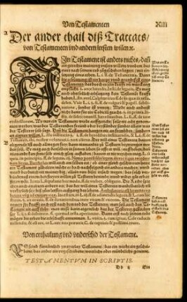 Der ander thail diß Tattats/ von Testamenten und andern letsten willen etc.