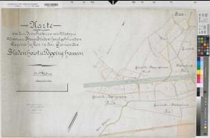 Bladenhorst (Castrop-Rauxel) Pöppinghausen (Castrop-Rauxel) Ländereien des Freiherrn v. Weichs zu Haus Bladenhorst in Bladenhorst Flur 1 und Pöppinghausen Flur 3 und 5 1899 1 : 2500 66 x 98 kol. Zeichnung Bladenhorst, Dep.
