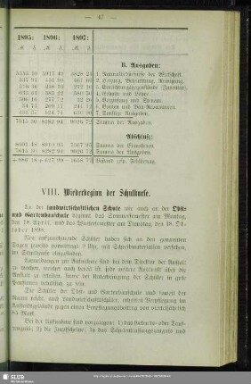 VIII. Wiederbeginn der Schulkurse