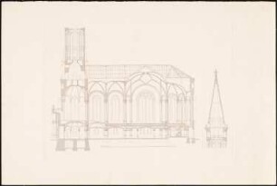 Zionskirche, Berlin: Längsschnitt (3. Fassung)