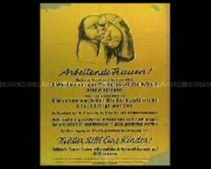 Plakat mit Motiv von Käthe Kollwitz zum Mutterschutz
