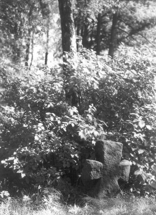 Tatzenkreuz : Hochkirch-Jauernick, Steinkreuz (Tatzenkreuz) im Park des Herrenhauses