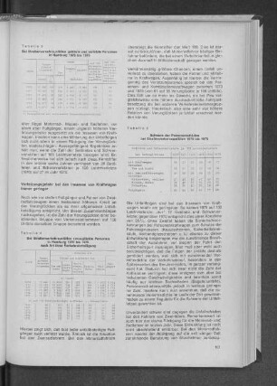 Tabelle 3: Bei Straßenverkehrsunfällen getötete und verletzte Personen in hamburg 1970 bis 1975