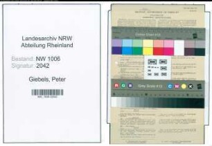 Entnazifizierung Peter Giebels , geb. 06.09.1914 (Polizist)