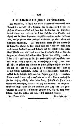 Wichtigkeit des guten Vorsprechens