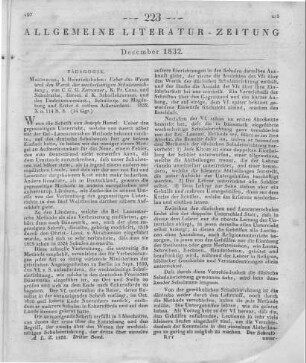 Zerrenner, C. C. G.: Ueber das Wesen und den Werth der wechselseitigen Schuleinrichtung. Magdeburg: Heinrichshofen 1832