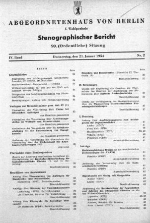 Nr. 2 (90), 21. Januar 1954