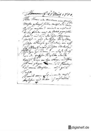 8: Brief von Johann Heinrich Ramberg an Johann Wilhelm Ludwig Gleim