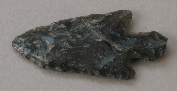 Arrowhead made from obsidian