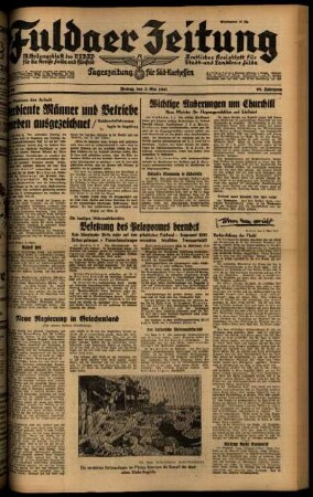 Ausgabe vom Freitag, den 02. Mai 1941.