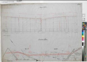 Velen (Velen) - Hochmoor (Gescher) Eisenbahnanschluß Lageplan und Profile Blatt 2 Waldvelen 1906 1 : 100/1000 75 x 106 Zeichnung Vogel, Landmesser KSM Nr. 1063b