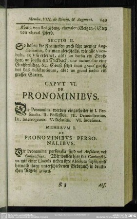 Caput VI. De Pronominibus