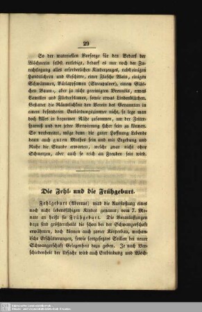 Die Fehl- und die Frühgeburt