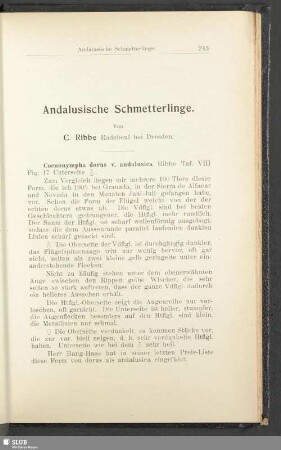 Andalusische Schmetterlinge