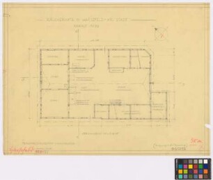 Harsefeld (Landkreis Stade): Räucherkate (erbaut 1579). Hauptgebäude (Grundriss des Erdgeschosses)