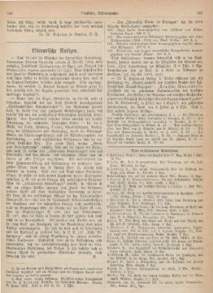 141-144 Literarische Notizen