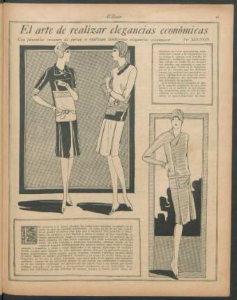 El arte de realizar elegancias económicas : Con juveniles sweaters de jersey se realizan lindísimas elegancias económicas
