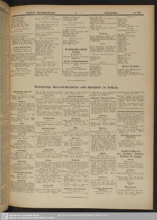 Auswärtige General-Konsulate und Konsulate in Leipzig