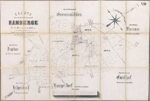N° VIII; Charte von der Dorffeldmark Hambere, D.A. Grevesmühlen